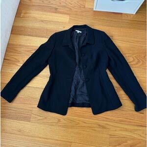 Barney’s New York Navy Blue Cinched Waist Vintage Blazer - Size: 10 - 100% Wool